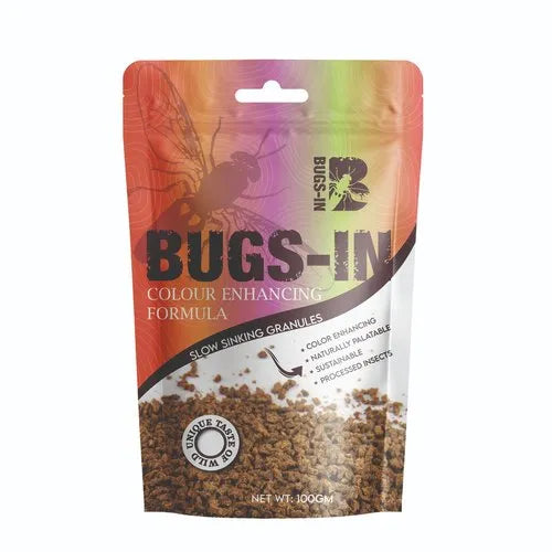 BUGS-IN Colour Enhancing Formula Slow Sinking Granules 100gm