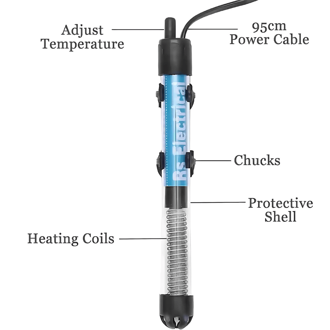 ಅಕ್ವೇರಿಯಂಗೆ ಆರ್ಎಸ್ ಎಲೆಕ್ಟ್ರಿಕಲ್ ವಾಟರ್ ಹೀಟರ್ | 50W,100W,200W,300W