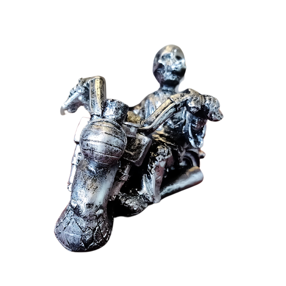 Decor Toy | 6*4*4 Inches | Ghost Rider Silver Colour