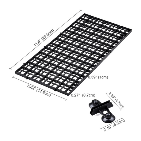 Black Tank Divider Grid & Egg Tray (6*12 Inches) | Single