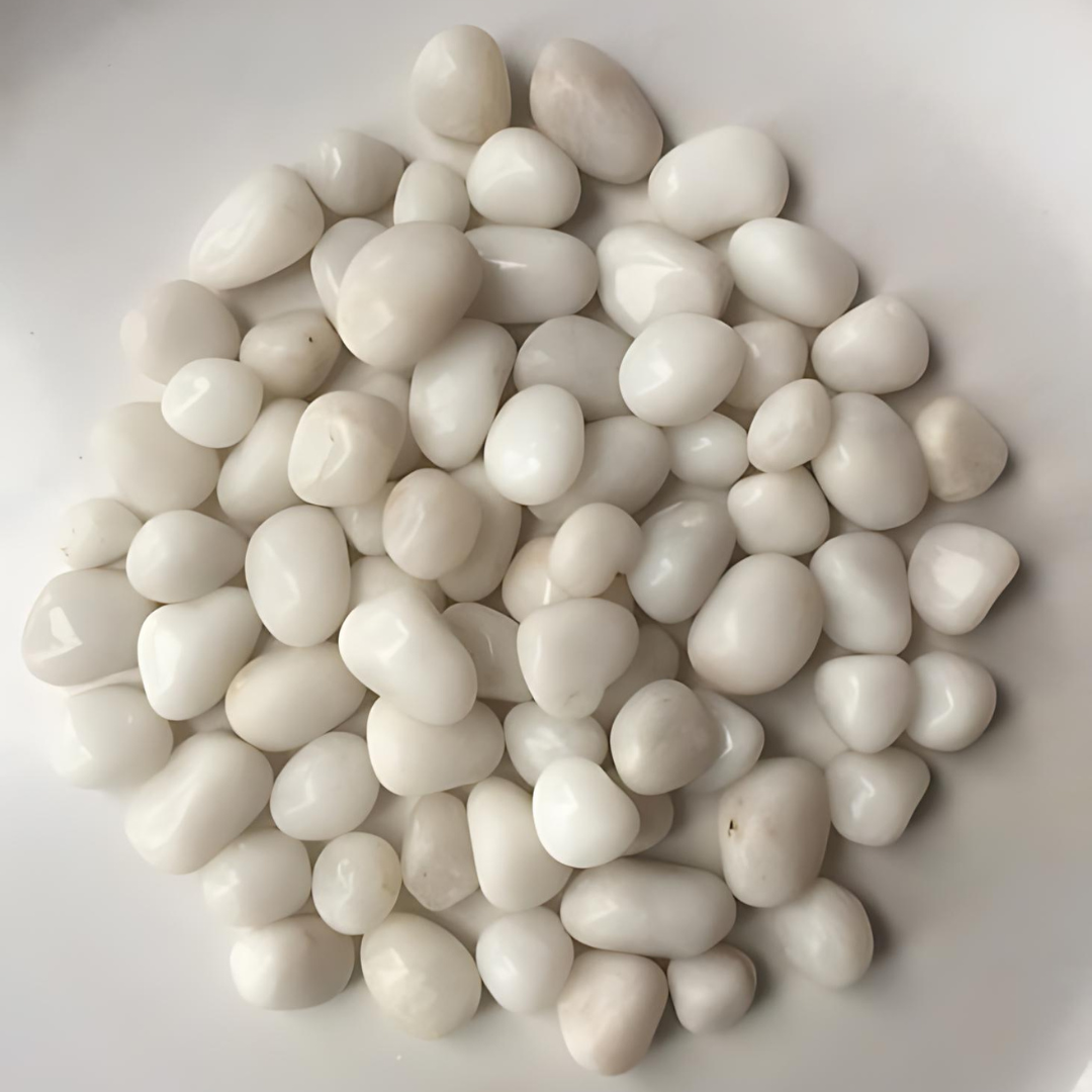 Decor White Pebbles (1.5 Inches) | 1 Kg