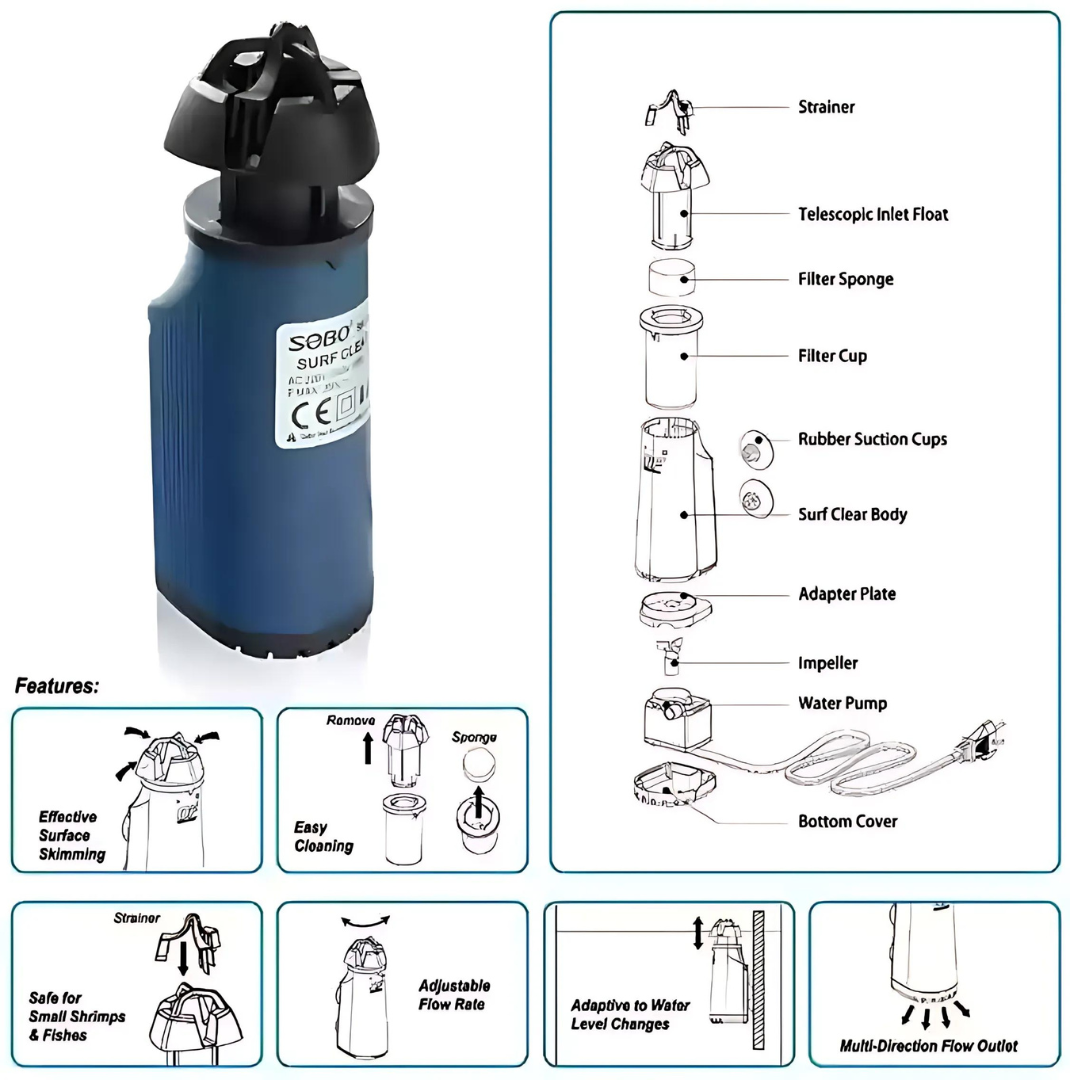 SOBO SK-03 Surface Skimmer