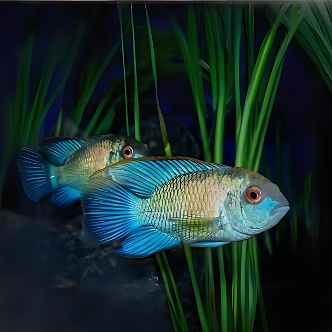 Electric Blue Neon Acara (3 Inches) | Single