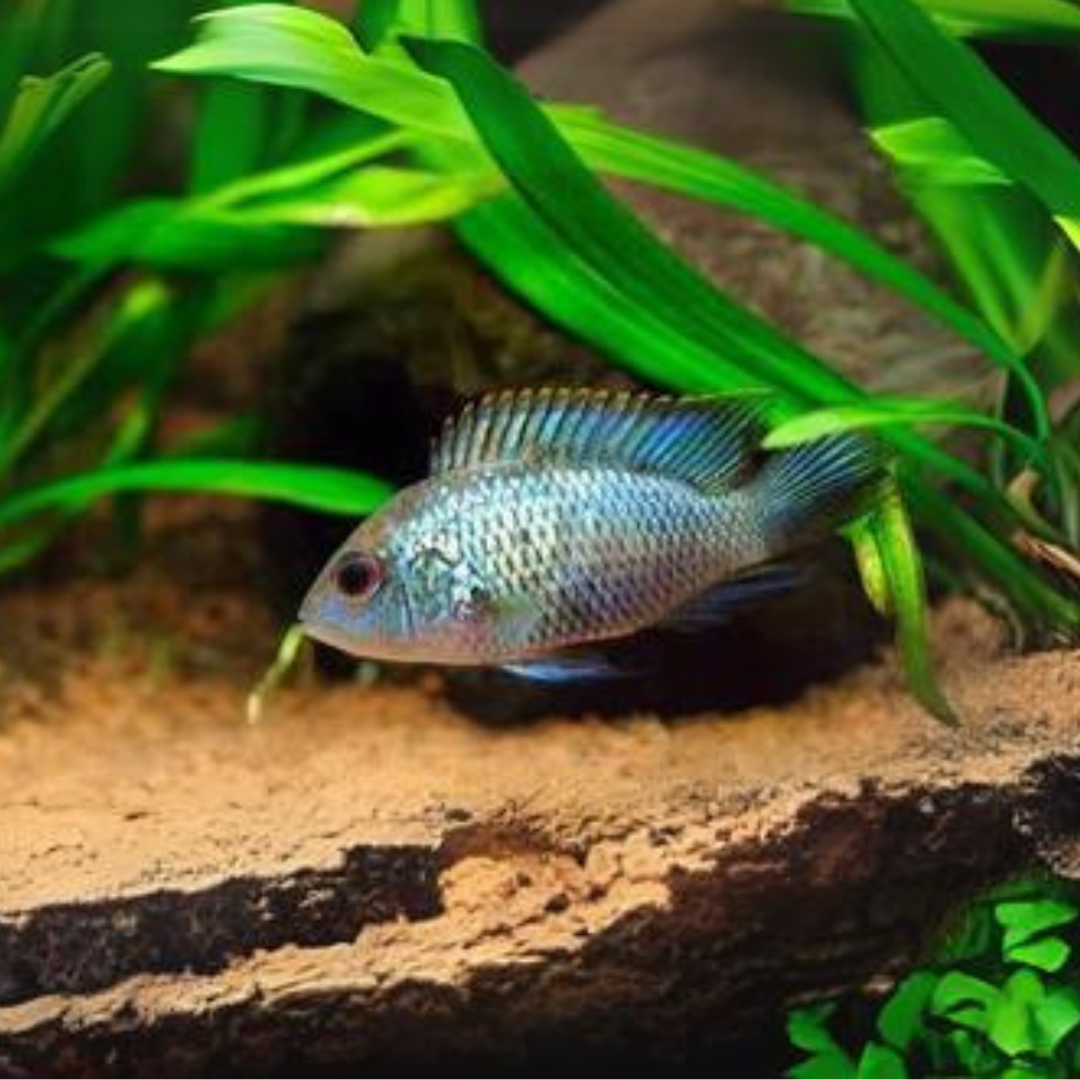 Electric Blue Neon Acara (2 Inches) | Single