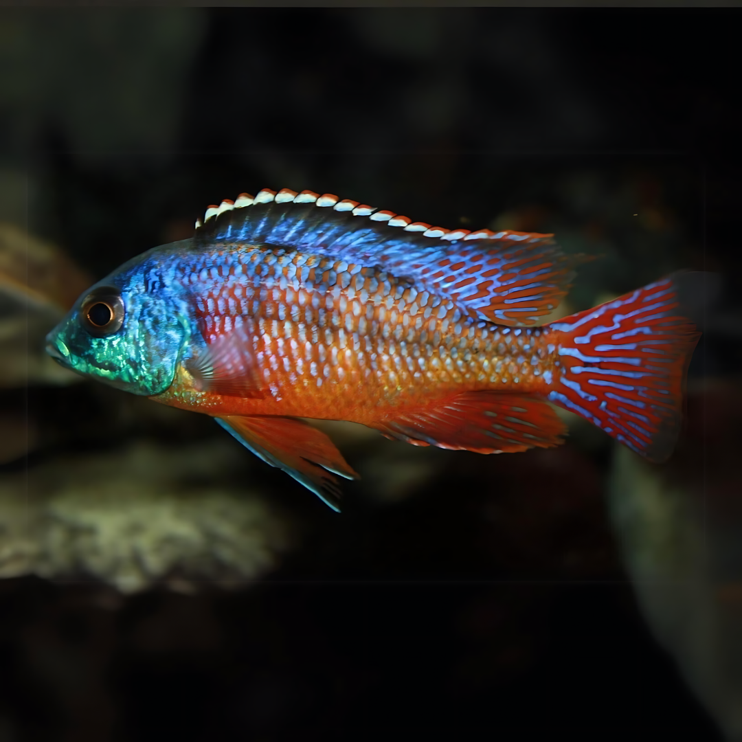 Malawi Haps Cichlid Red Empress (Size 2 Inches) | Single