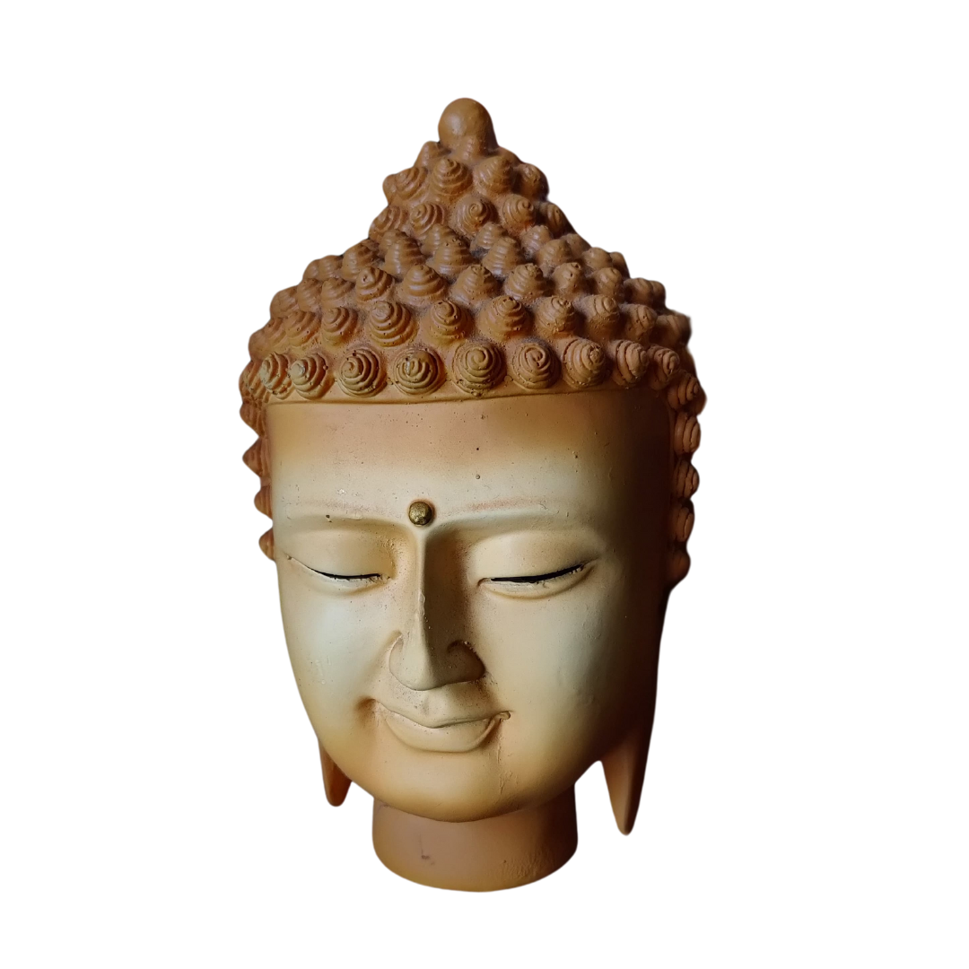 Decor Toy | 5*7*5 Inches | Orange Buddha Head