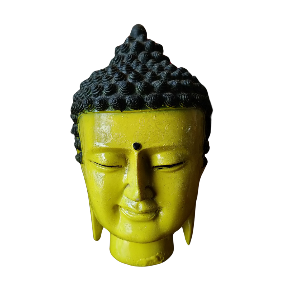 Decor Toy | 5*7*5 Inches | Yellow Buddha Head