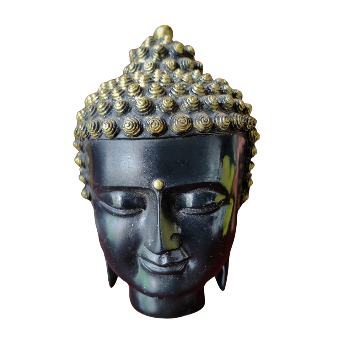 Decor Toy | 5*7*5 Inches | Black Buddha Head